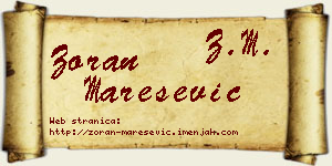 Zoran Marešević vizit kartica